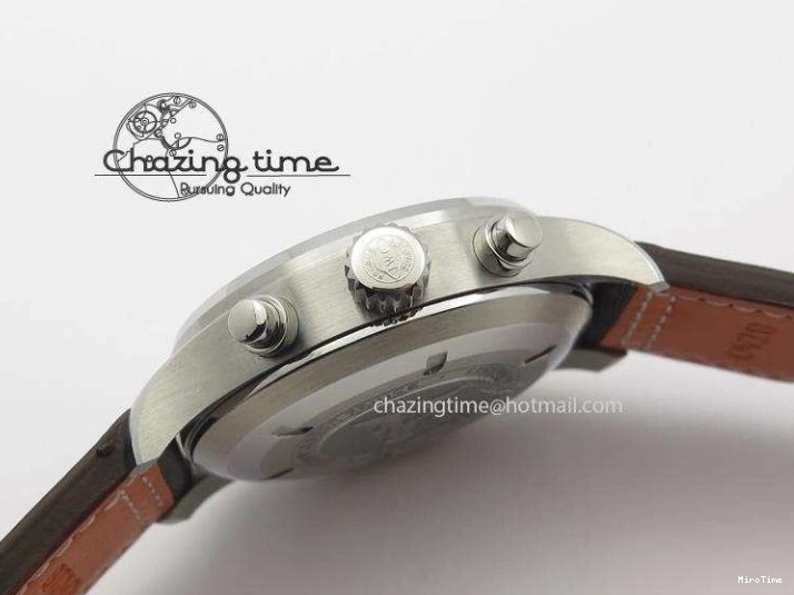 MIROTIME 1220 HighQuality Pilot Chrono 377714 “Le Petit Prince” ZF Best Edition Blue Dial On Brown Leather Strap A 7309